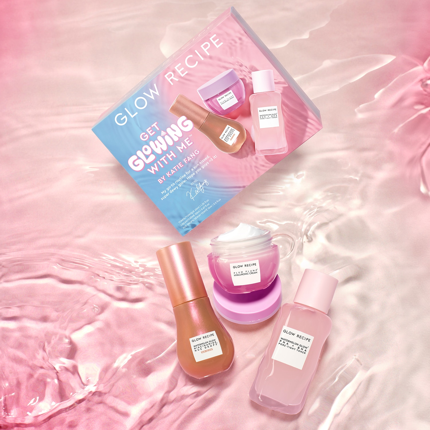 KATIE FANG SUMMER KIT 2024 BY GLOW RECIPE (SET DE PRODUCTOS ESENCIALES PARA CUIDADO DE LA PIEL)